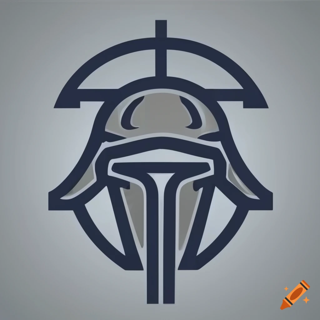 Minimalist helm logo in 2D design