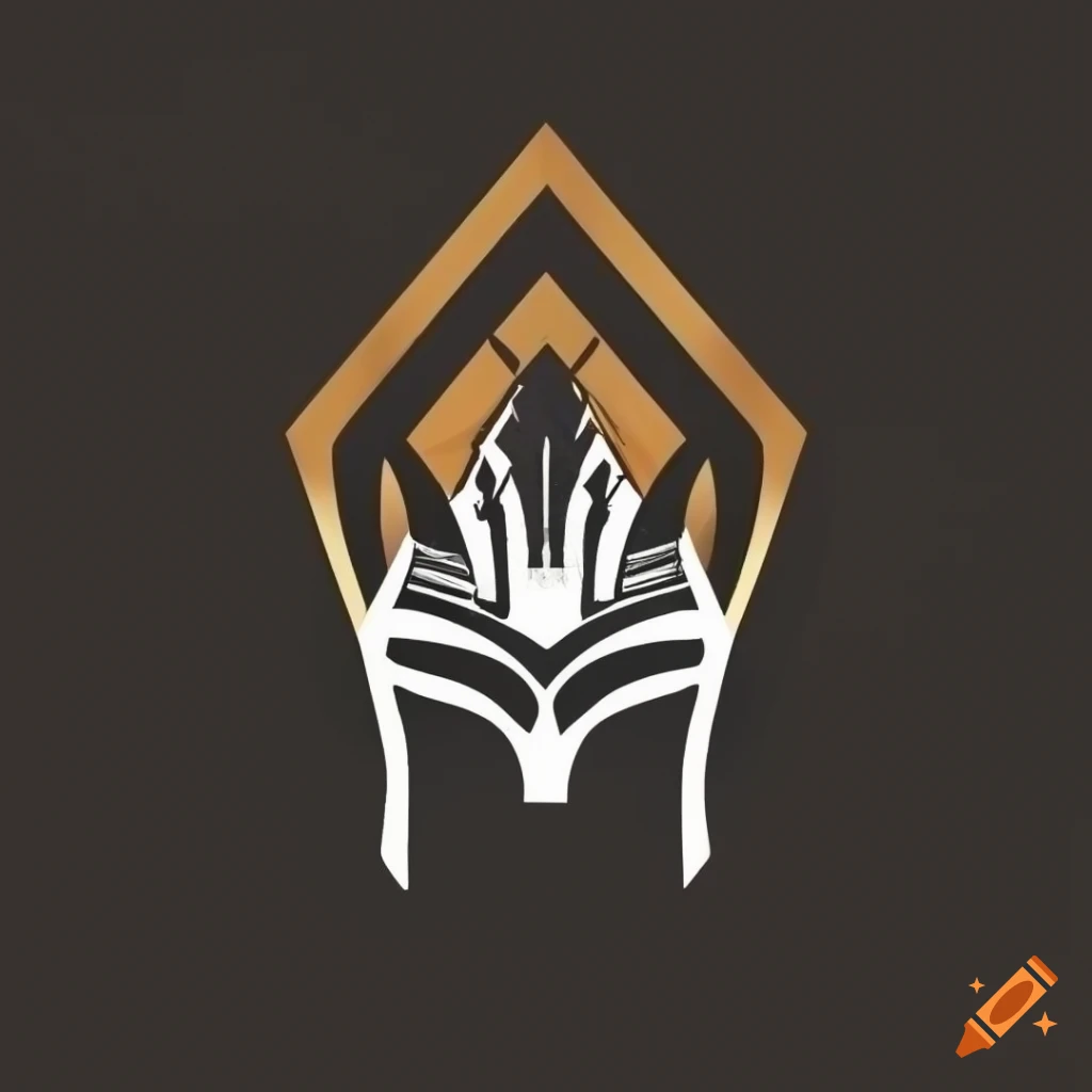 Minimalist Art Deco Fantasy Helmet Logo