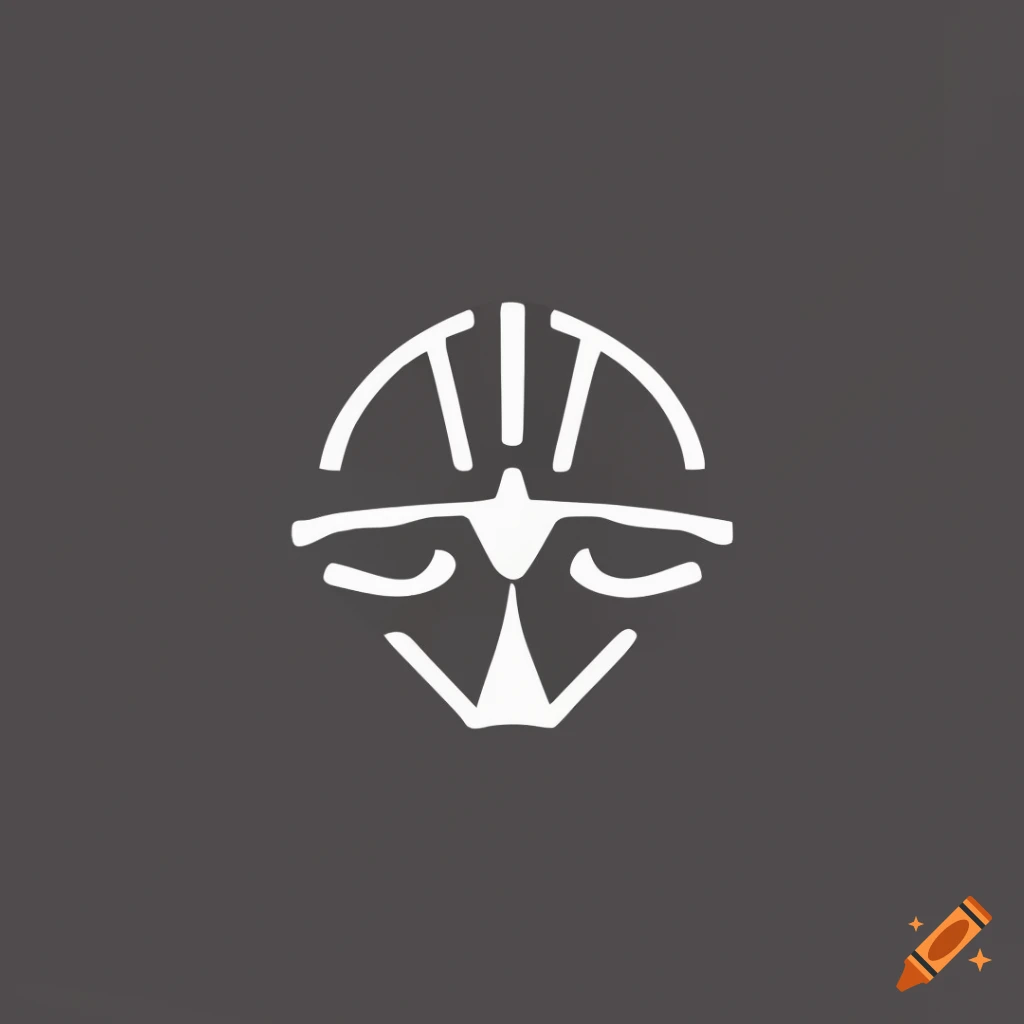 Minimalist helm logo in 2D design