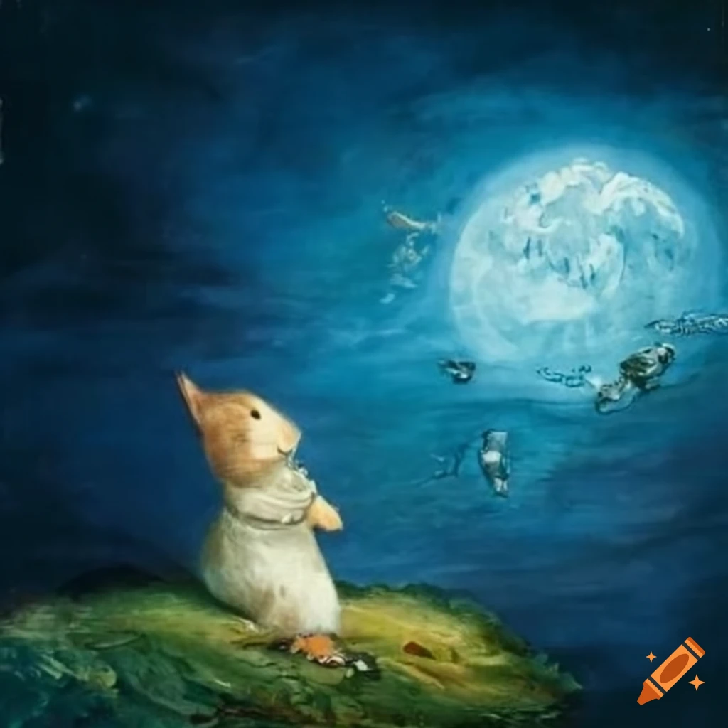 Continent view from space in a storybook illustration style