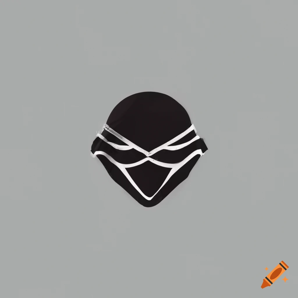 Minimalist mask helm logo design