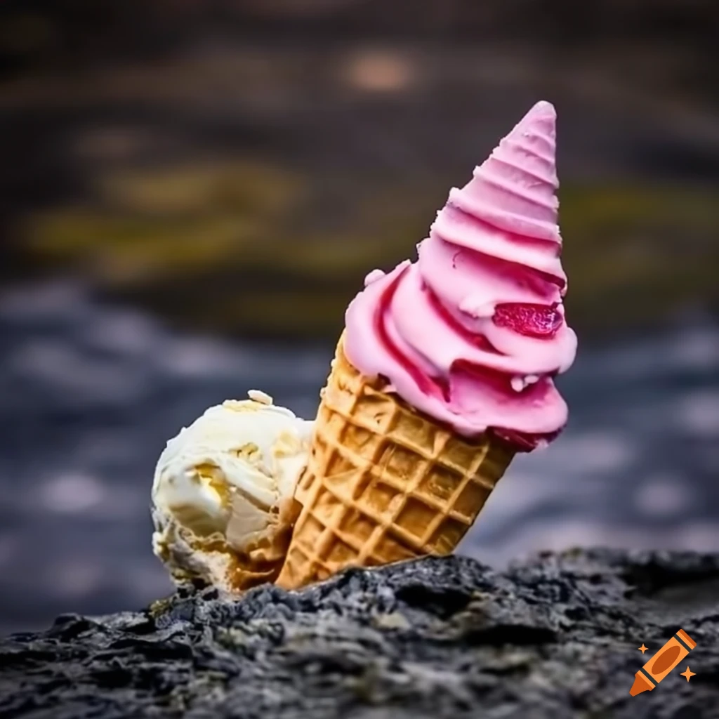Ice cream on a tropical island