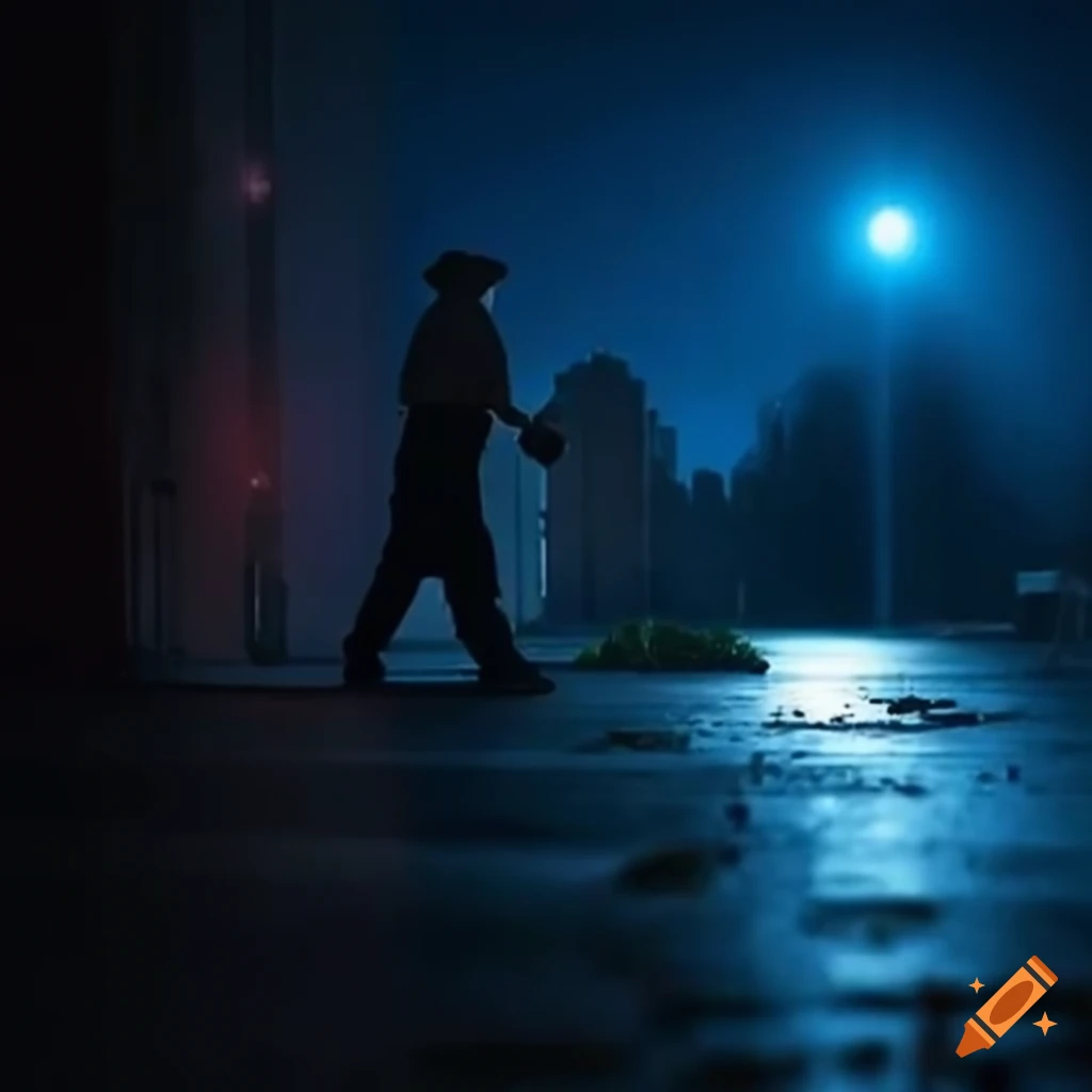 Police sirens flashing at a road crime scene in the dark