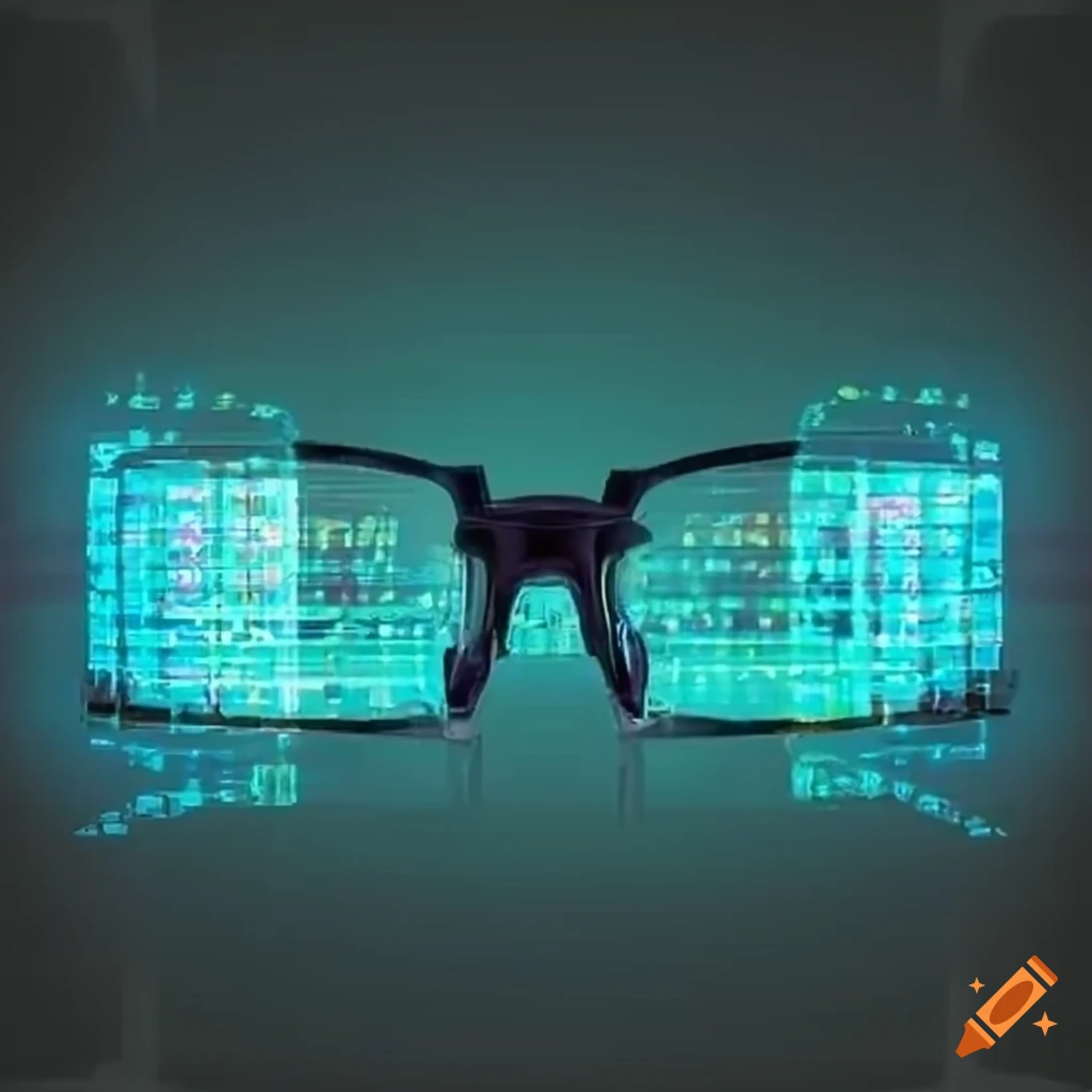 Glasses reflecting source code
