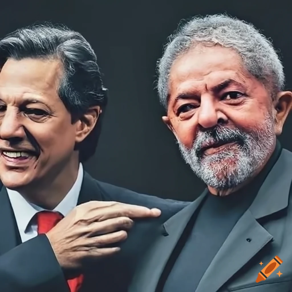 Fernando Haddad and Luiz Inacio Lula da Silva singing together