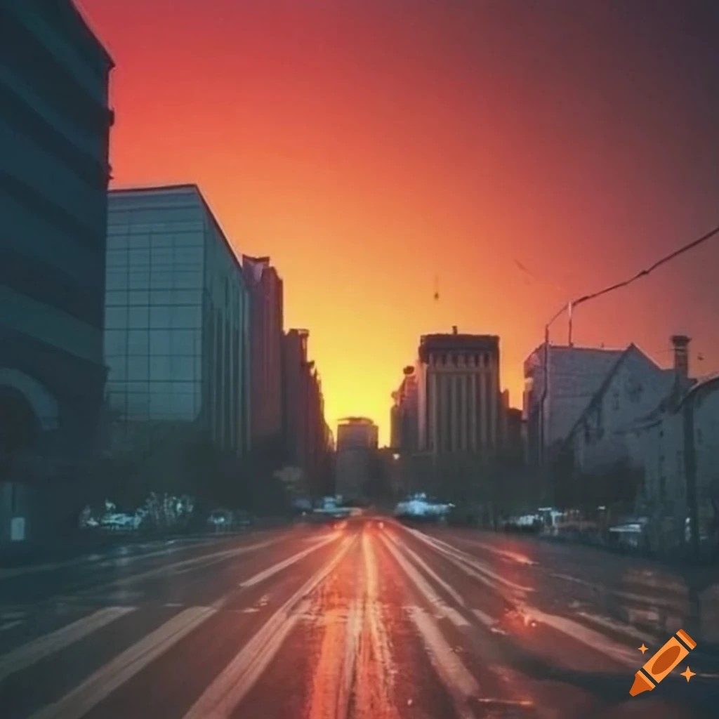 California in the late 90s summer realistic depiction