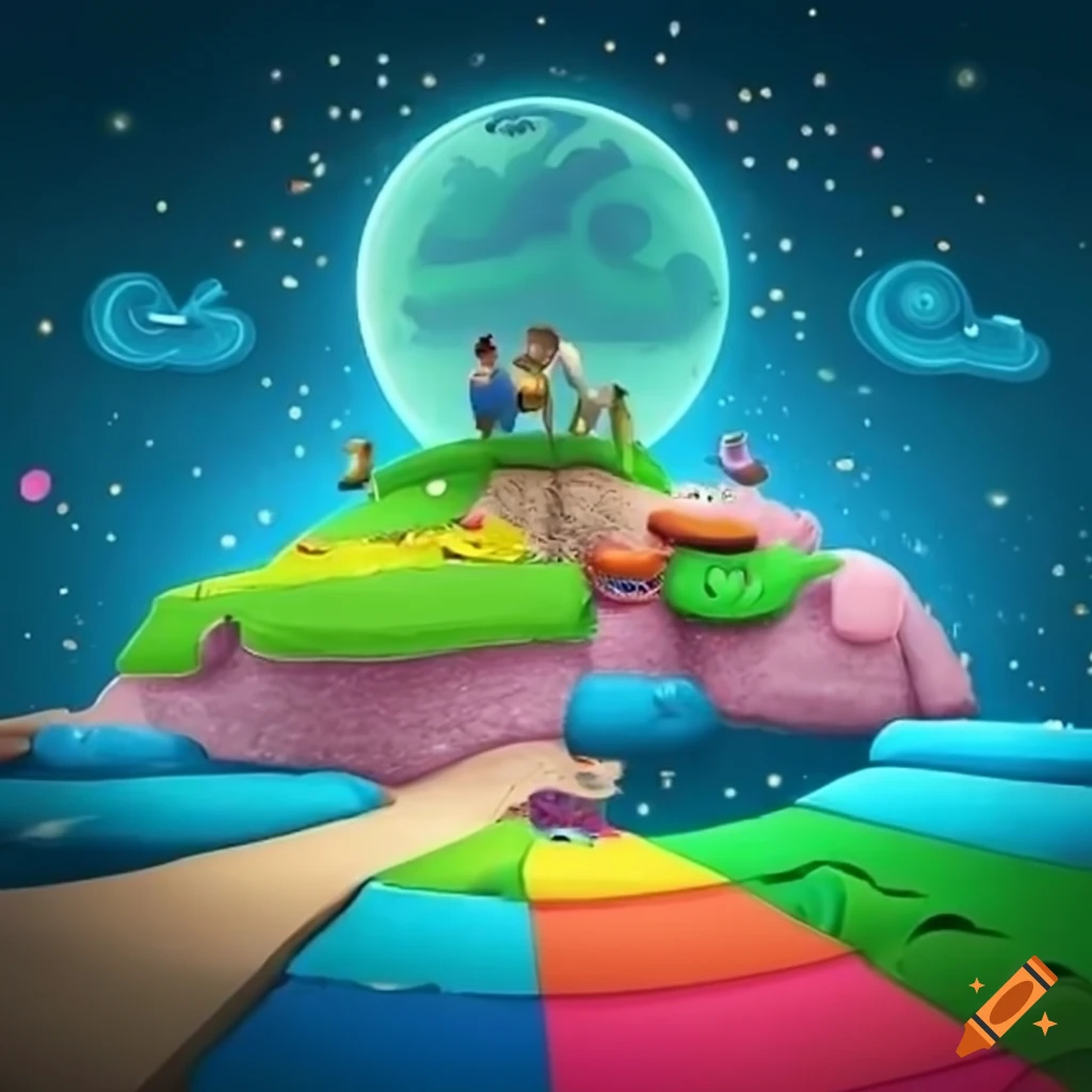 Kids dream land with interactive play elements