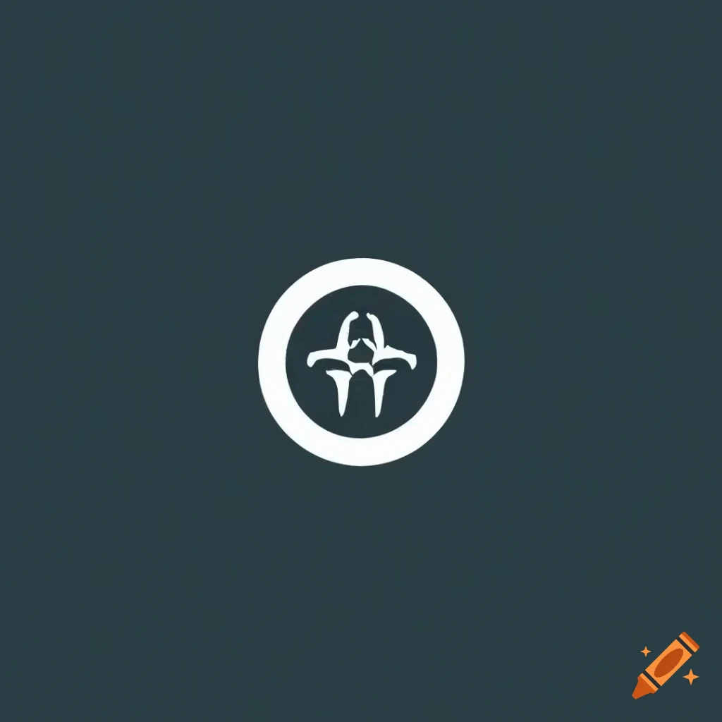 Minimalist helm logo in 2D design
