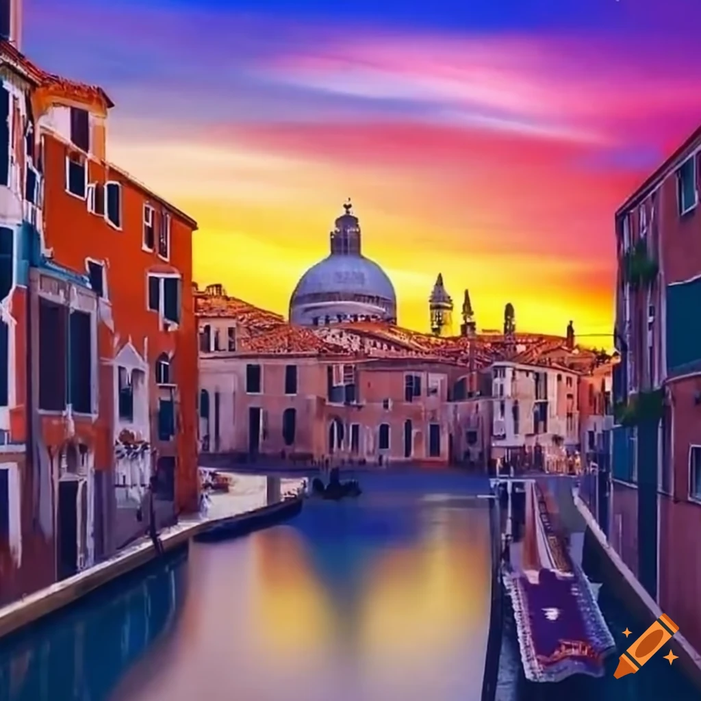 Venice streets on Craiyon