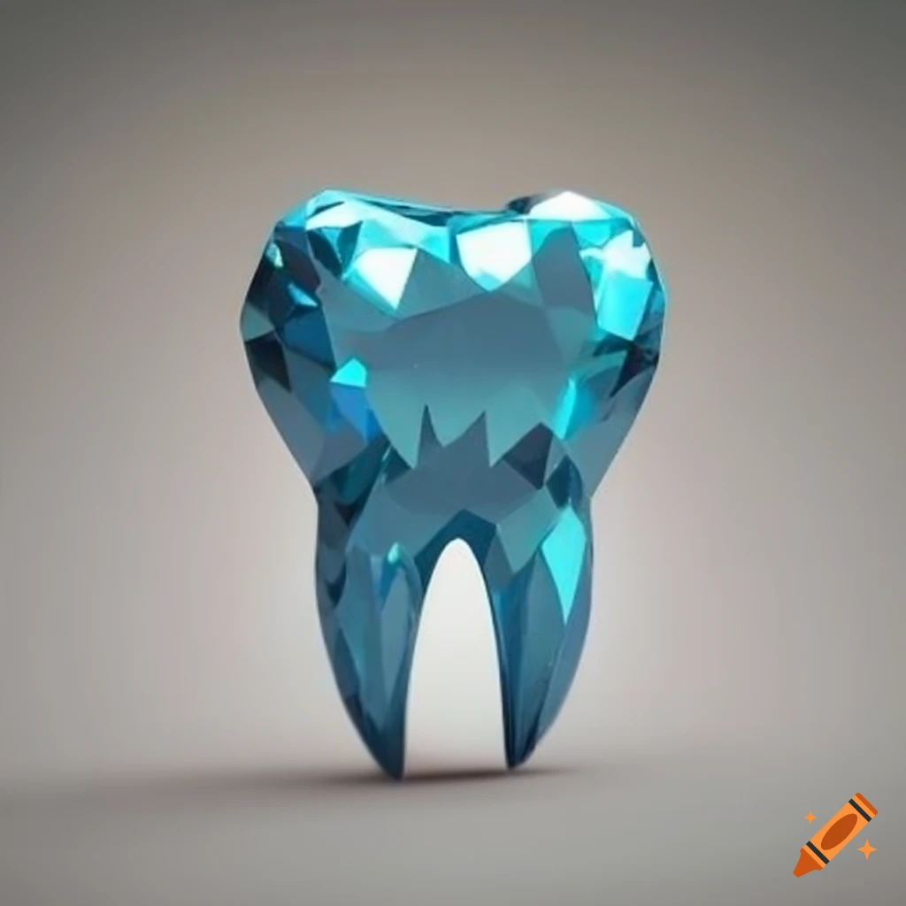 Modern diamond in the shape of a tooth