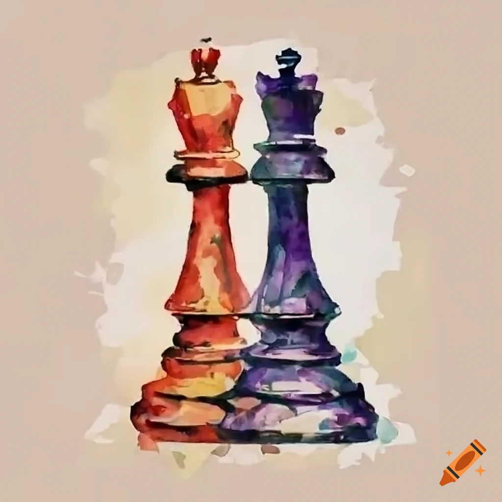 Two chess pieces in a strategic game