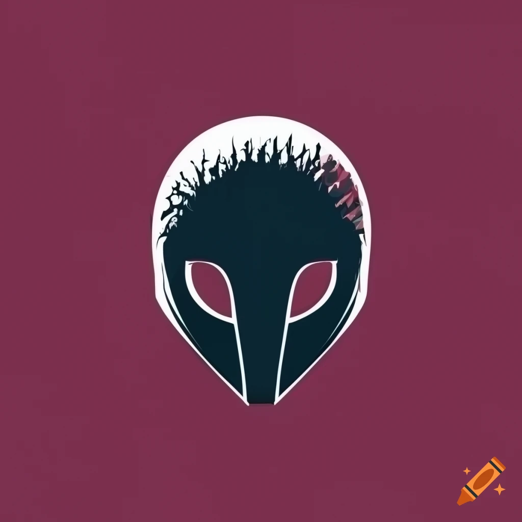 Vector minimalist helmet logo design