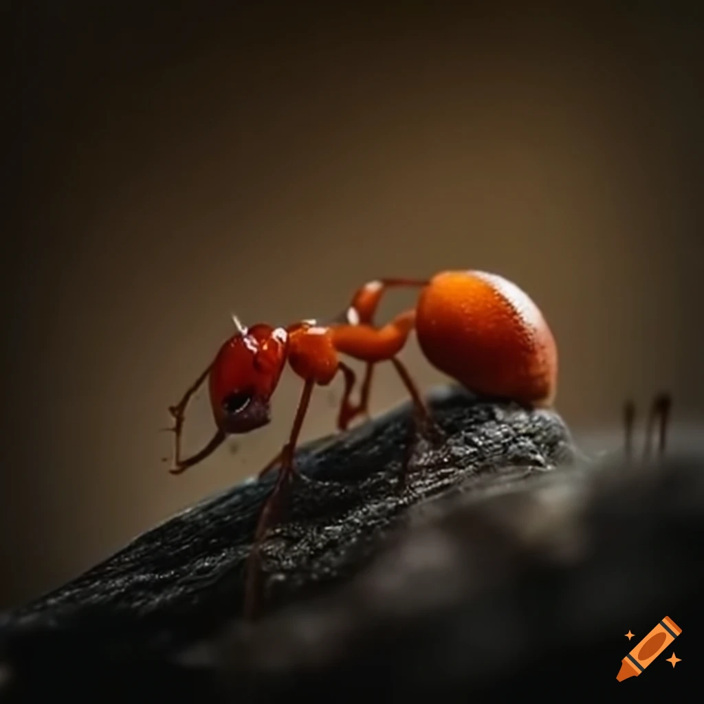Realistic ant looking into the distance