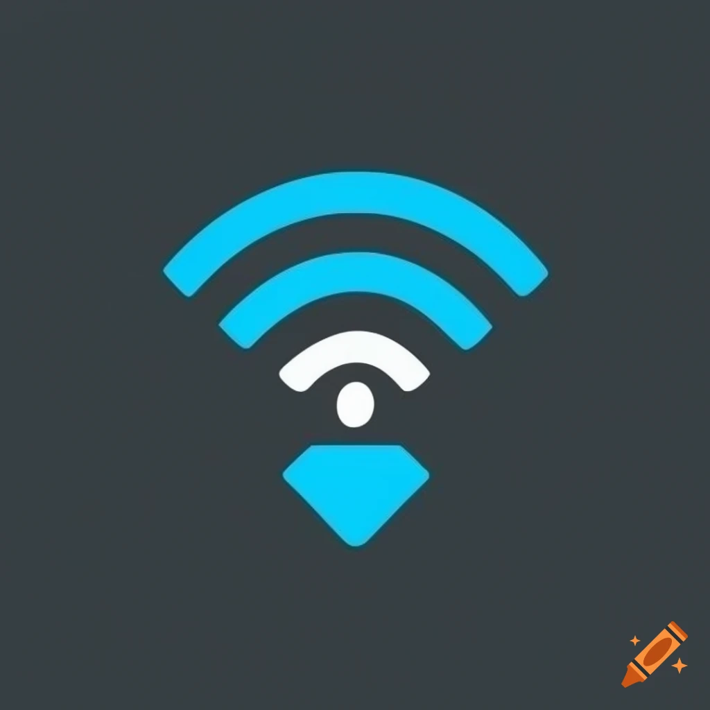 Minimalist anchor logo fused with Wi-Fi symbol