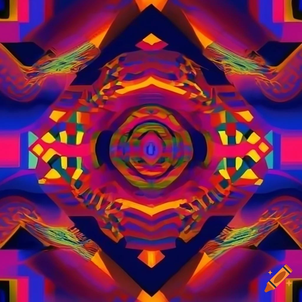 Abstract geometric math representation with mesmerizing shapes on Craiyon