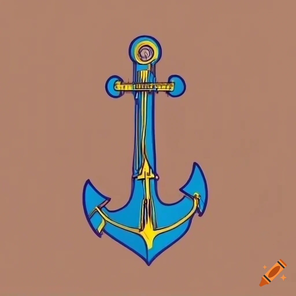 Stylized anchor guitar design