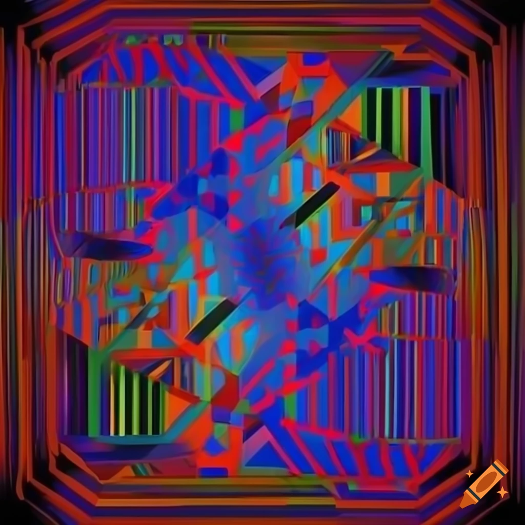 Abstract math representation with mesmerizing geometric shapes on Craiyon