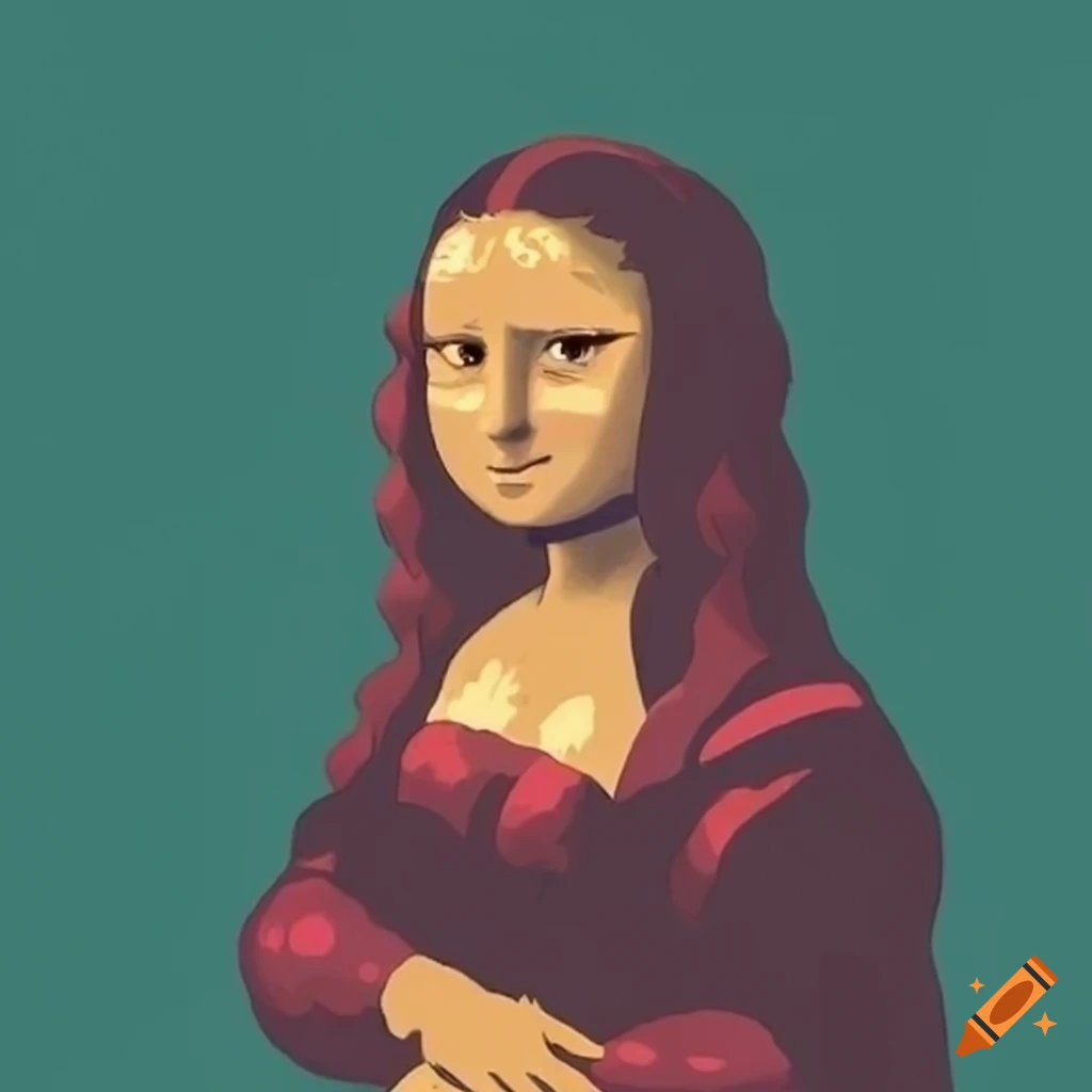 Mona Lisa reimagined in the style of Studio Ghibli