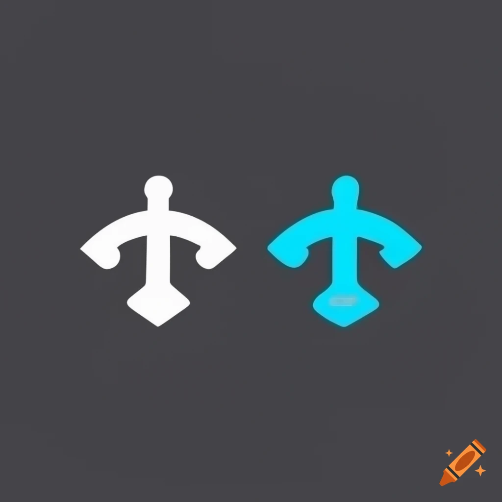Minimalist anchor logo with Wi-Fi symbol