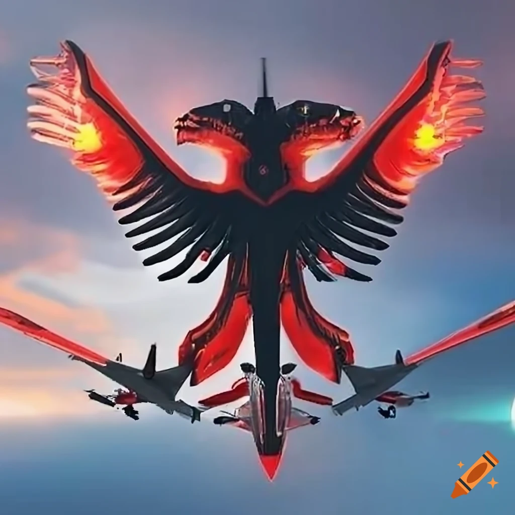 Futuristic airplane design inspired by the Albanian Eagle