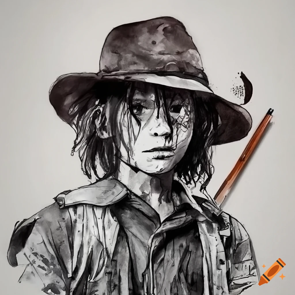 Sketch of Carl Grimes from The Walking Dead TV show