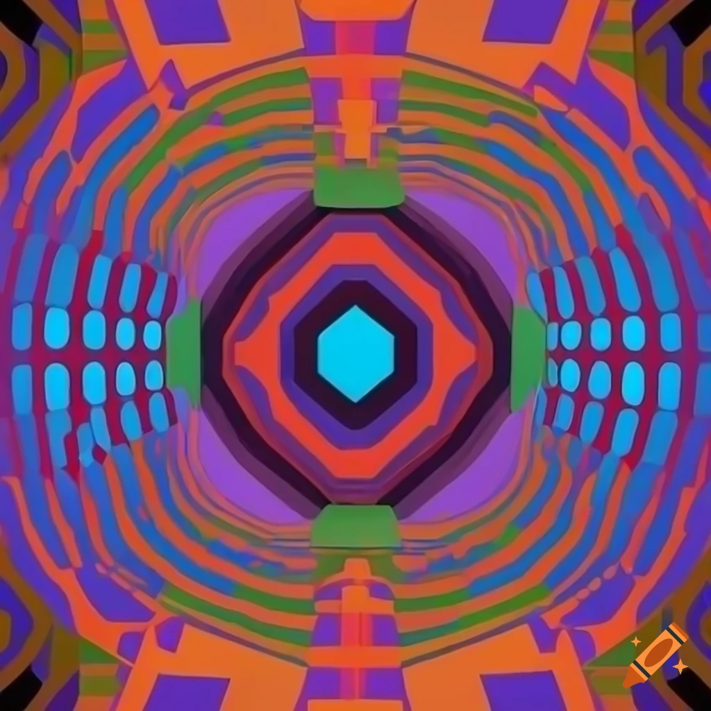 Abstract math representation of geometric shapes in stunning art scene