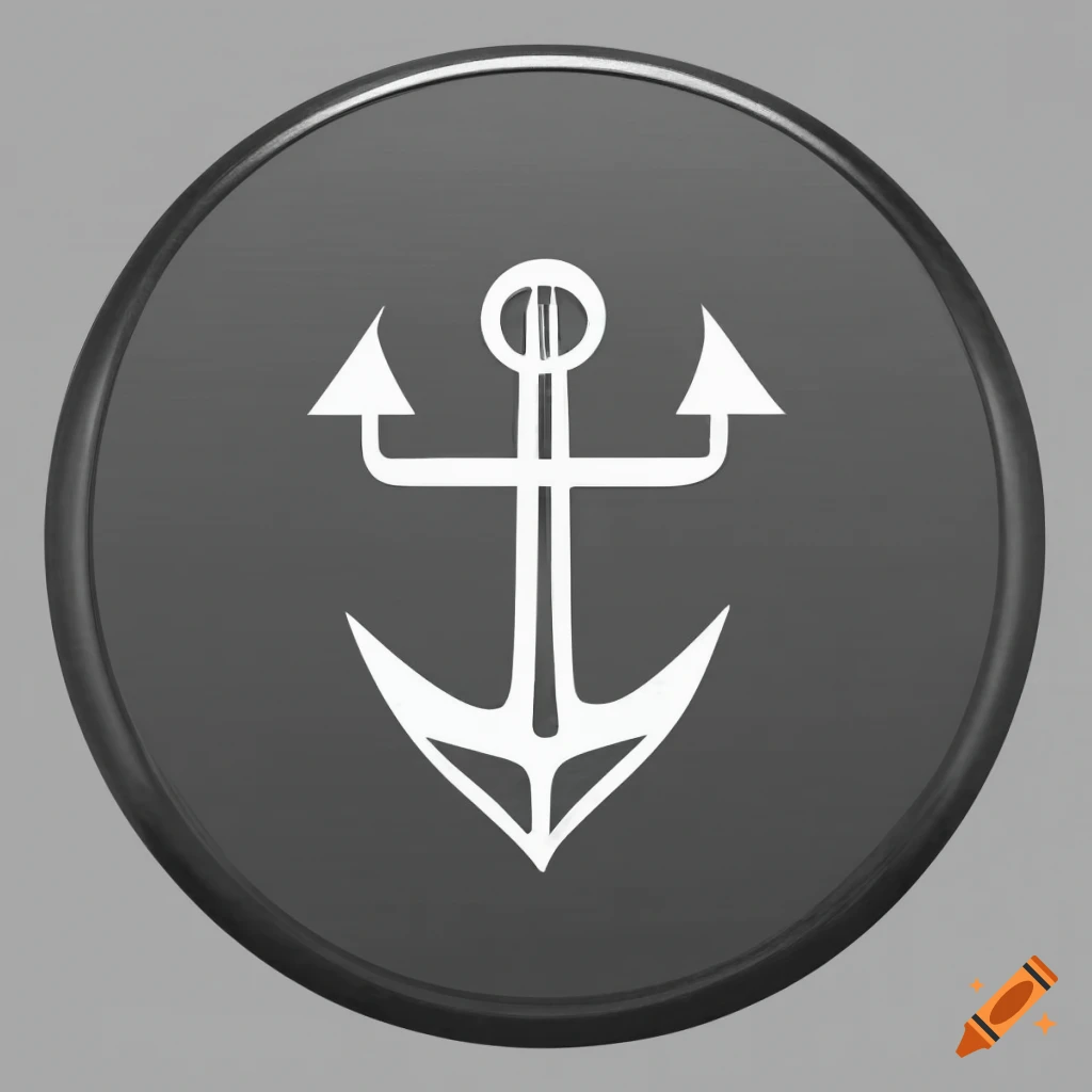 2D anchor guitar logo