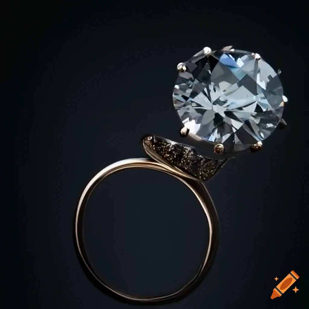 Placing diamond on a ring with tweezers