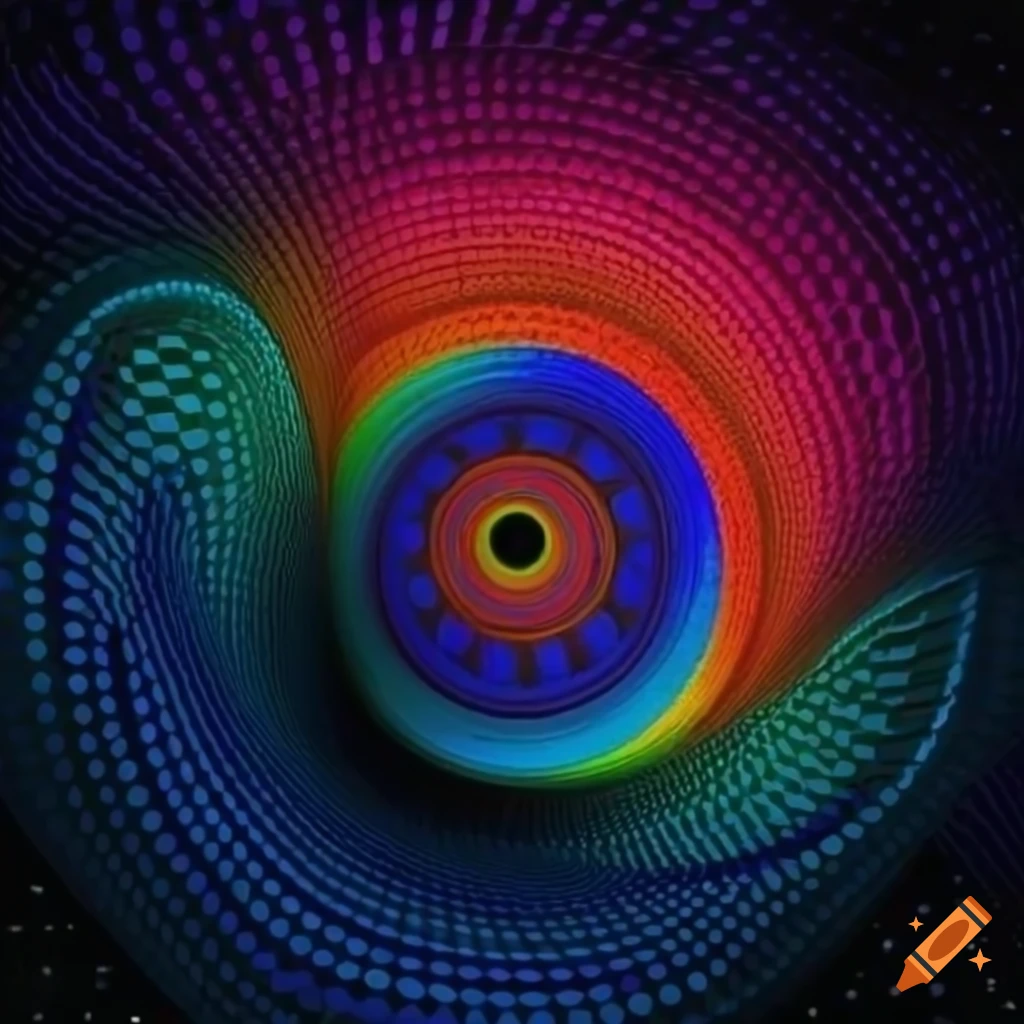 Abstract geometric art with mesmerizing shapes and colors