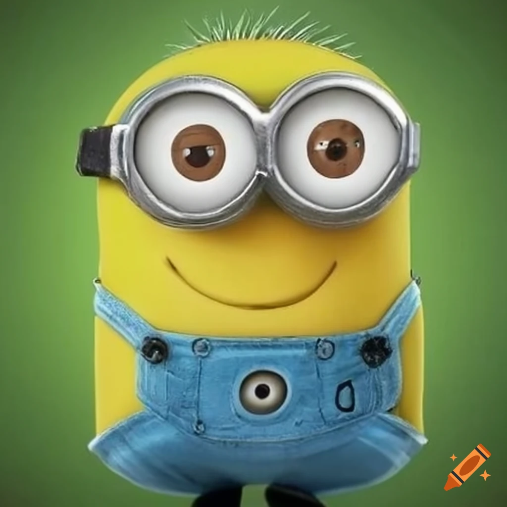 Green aloe vera themed minion character