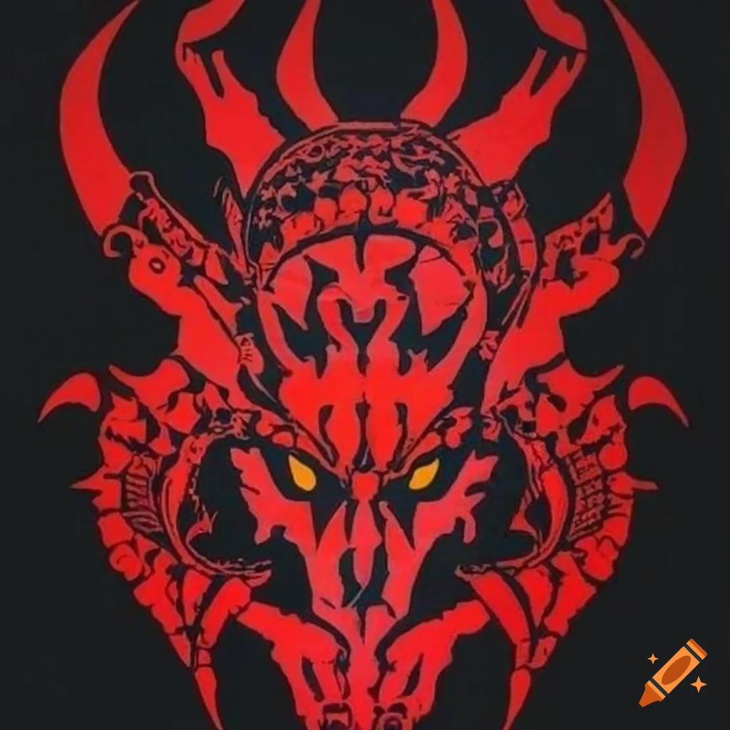 Demonic styled logo with the name 'nero'