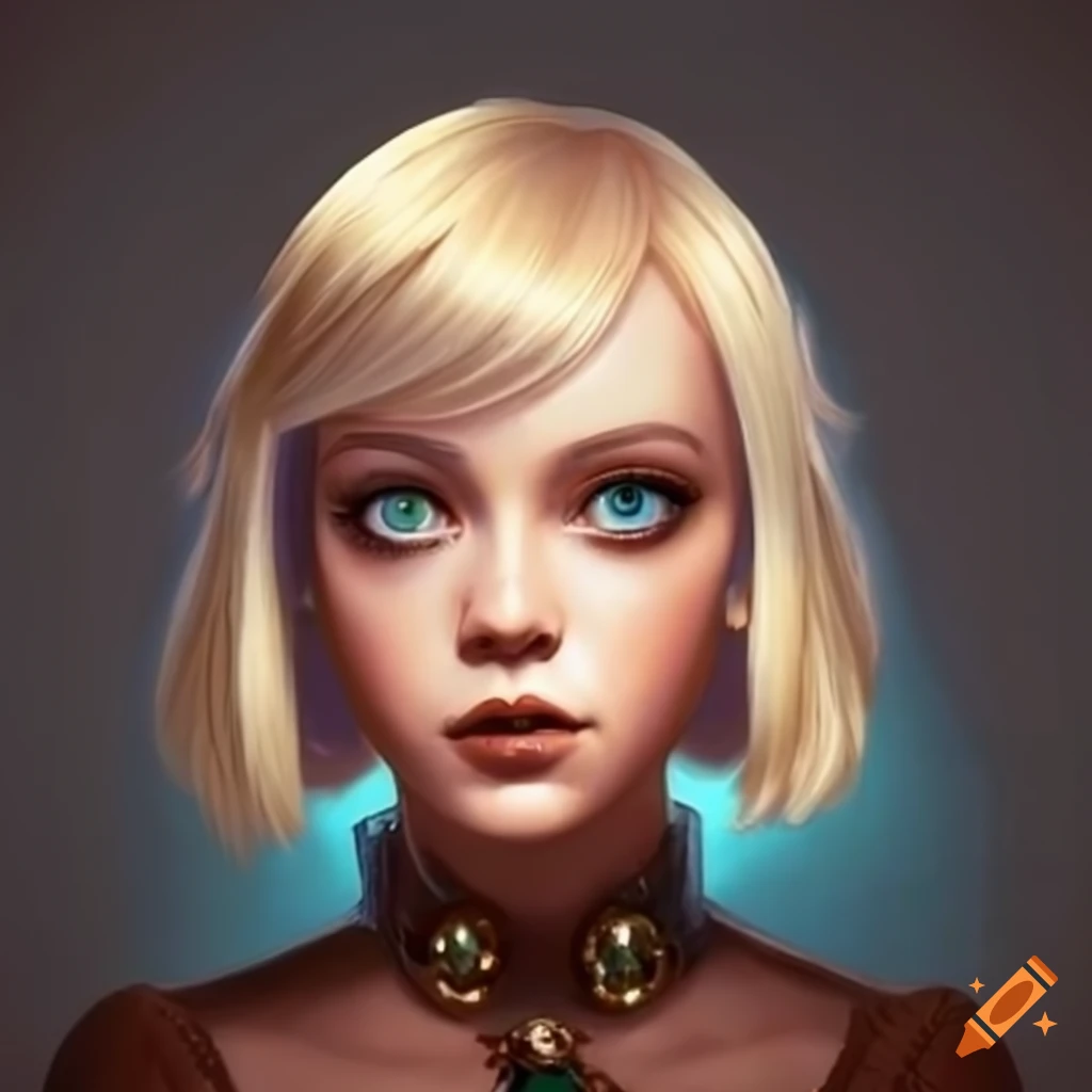 Blonde wizard with unique eyes and magical attire
