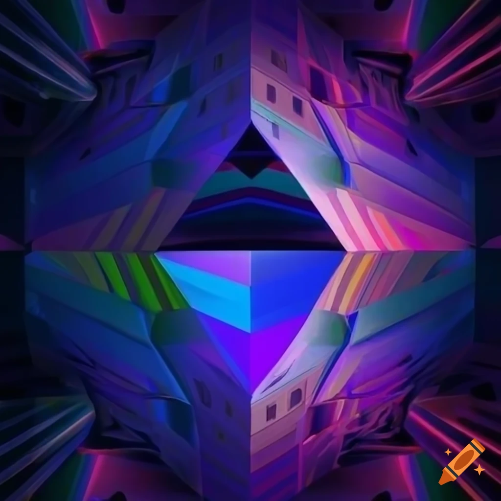 Abstract math representation with mesmerizing geometric shapes on Craiyon
