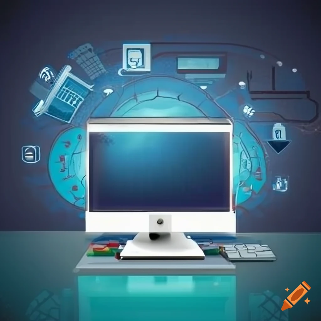 Computer connected to five websites