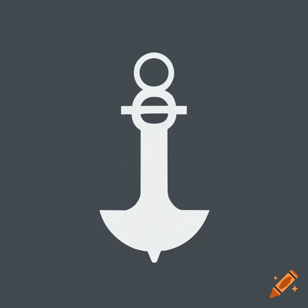 Minimalist rocket anchor logo design