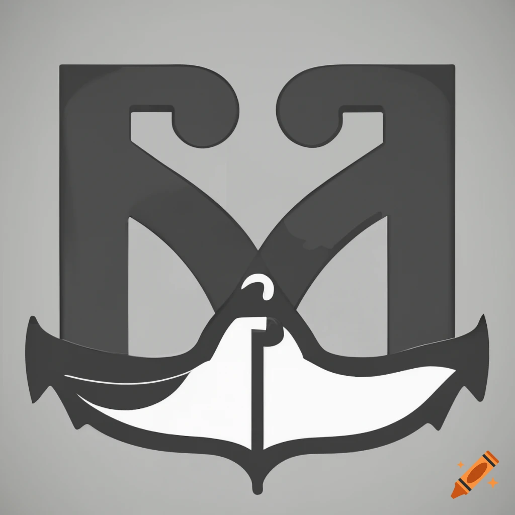 Anchor Guitar Logo in 2D design