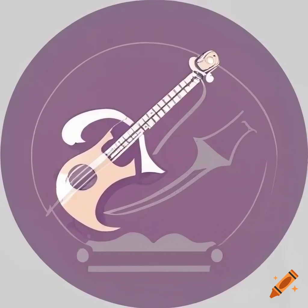 2D anchor guitar logo