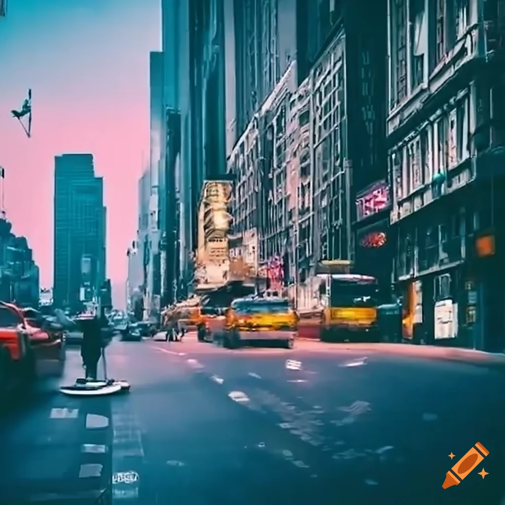 High definition cctv footage of a busy city street corner