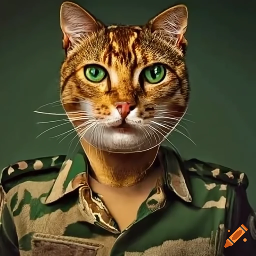 Bangladesh Border Guard soldier transformed into a cat