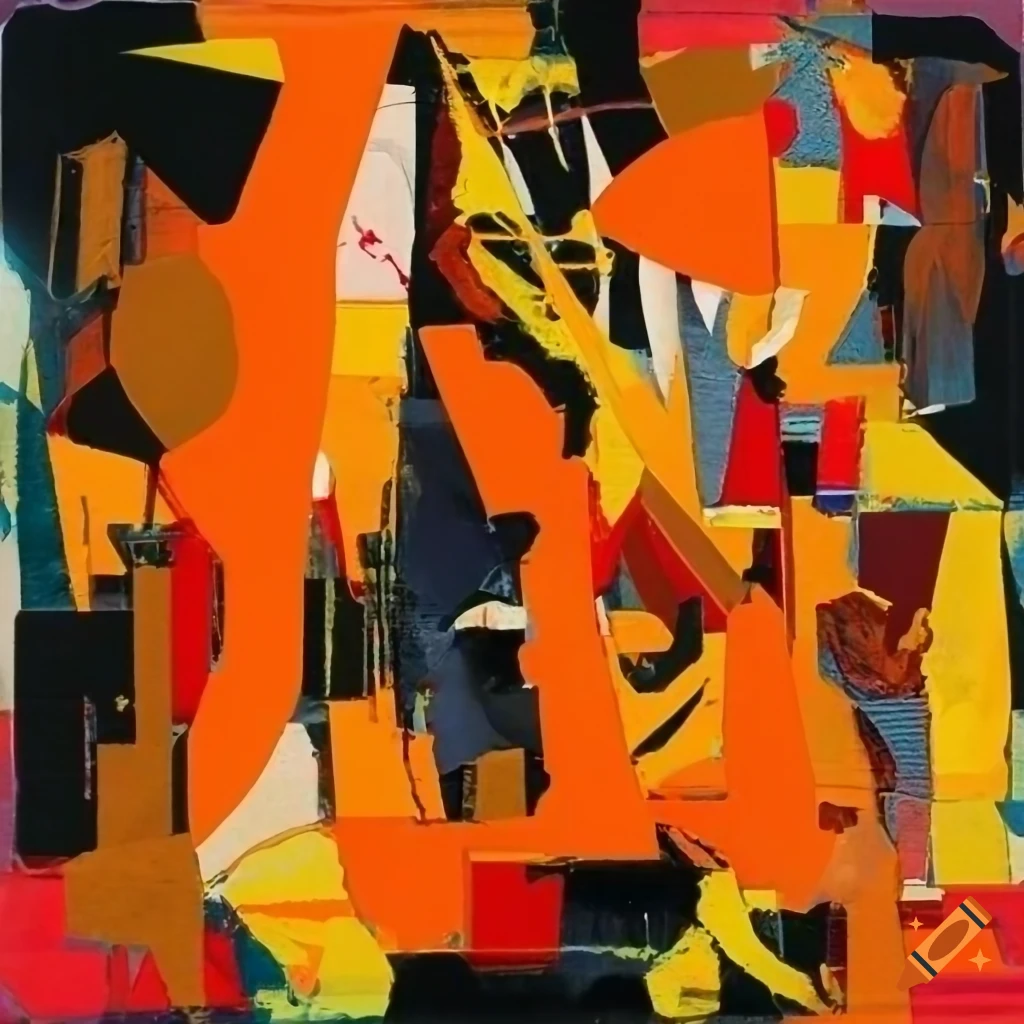 Abstract painting with an orderly chaotic composition influenced by ...