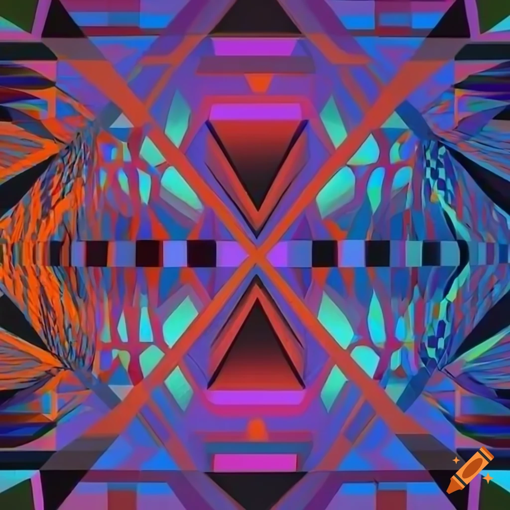 Abstract math representation with mesmerizing geometric shapes on Craiyon