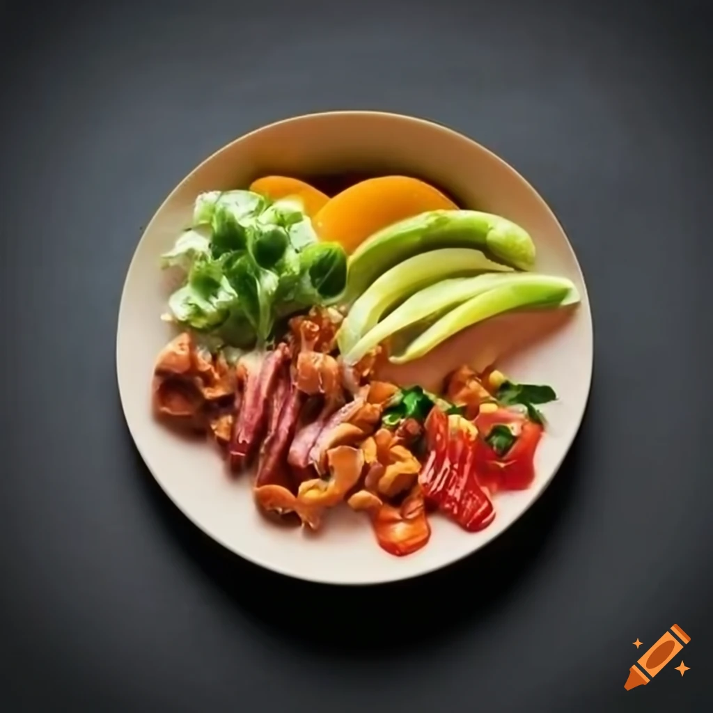Plate filled with vegetables