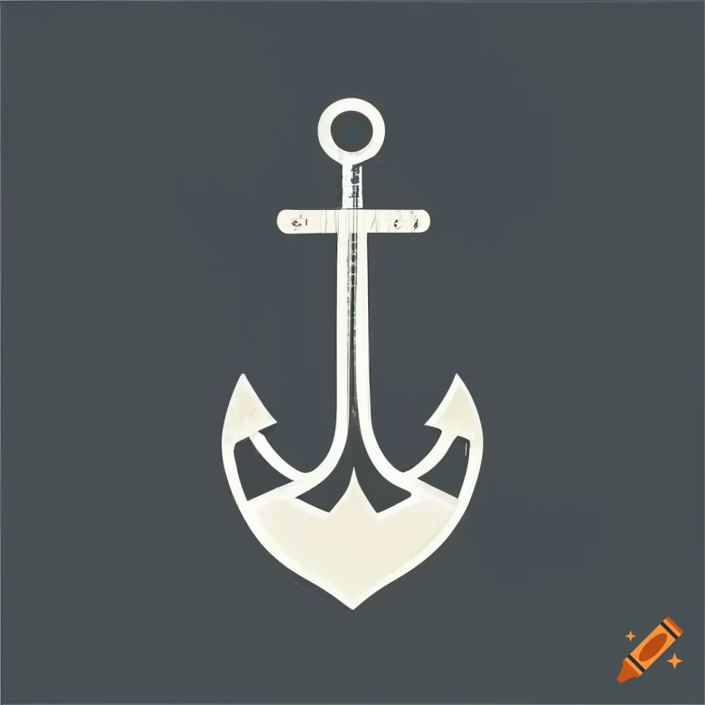 2D anchor guitar logo