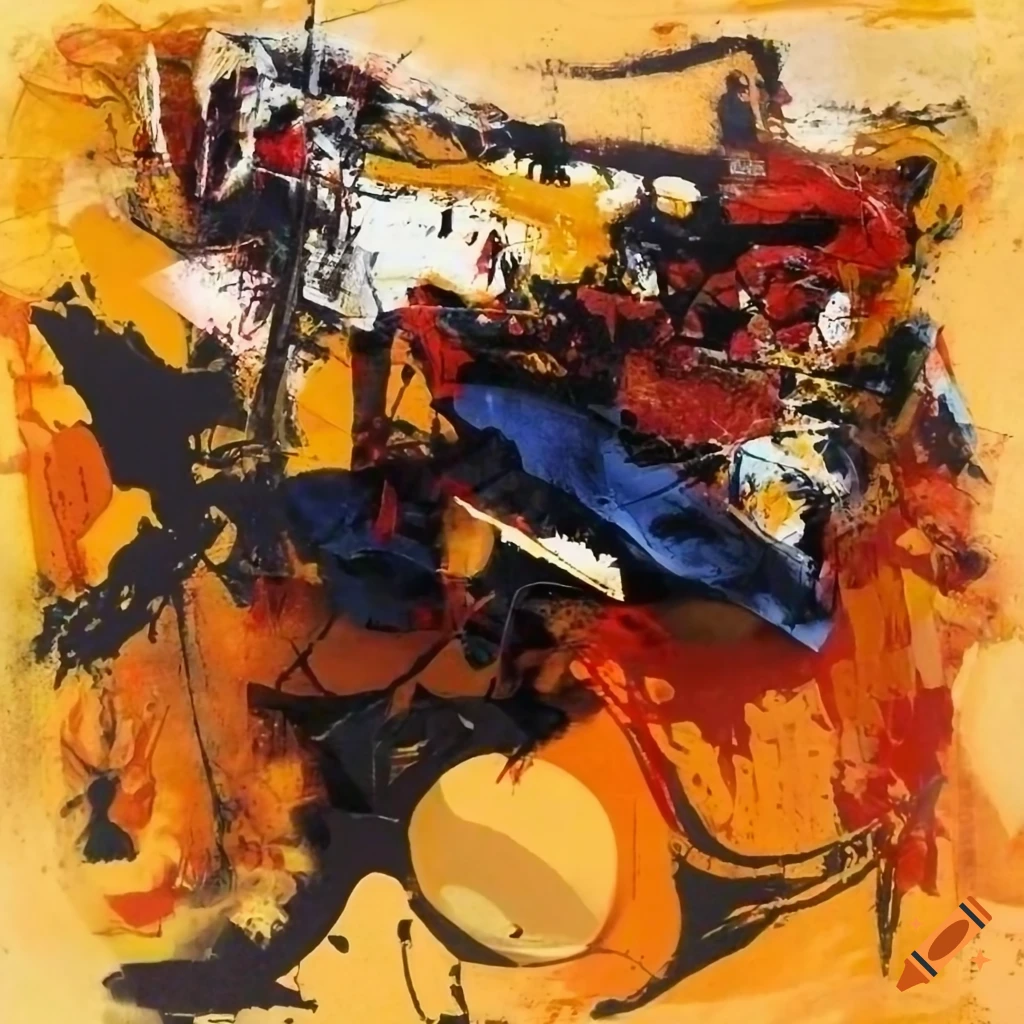 Abstract painting with orderly chaotic composition in comic book art ...