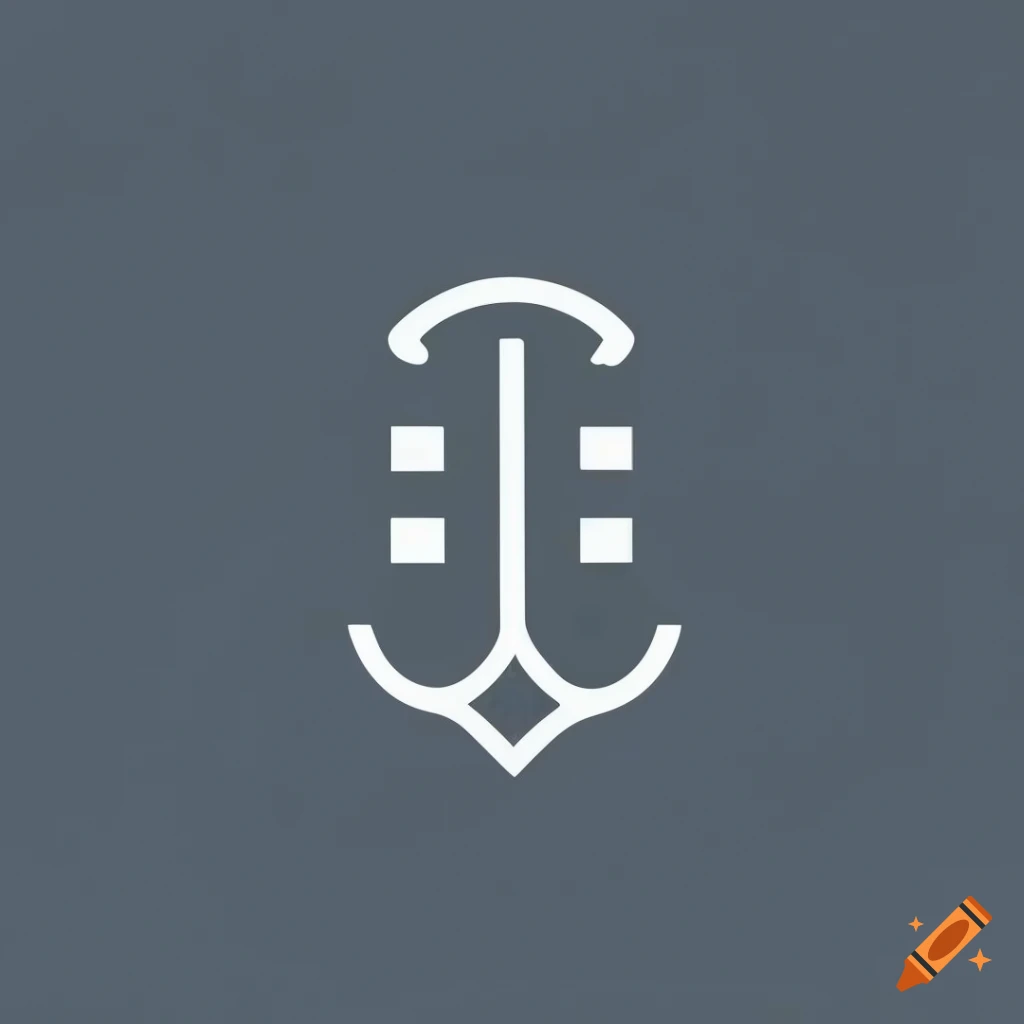 Minimalist anchor logo fused with Wi-Fi symbol