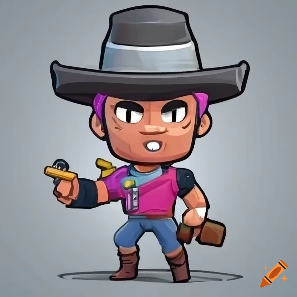 Cowboy brawl stars revolver rodeo hat accessory