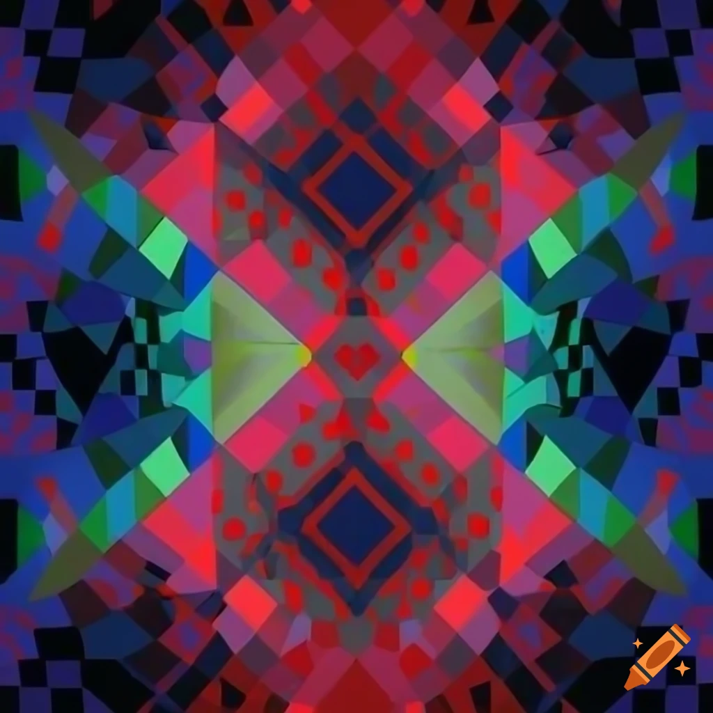 Abstract math representation with mesmerizing geometric shapes on Craiyon