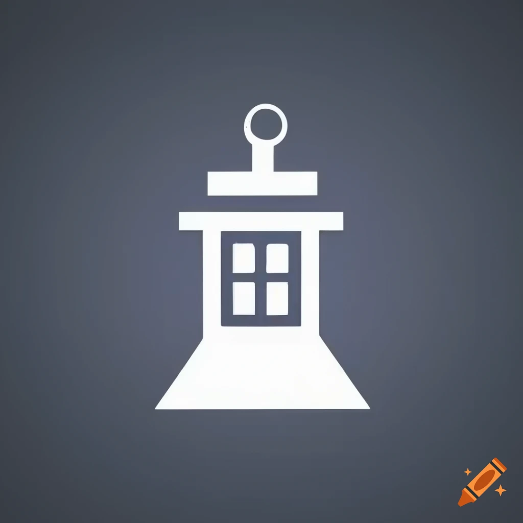 Minimalist lighthouse anchor logo in 2D design