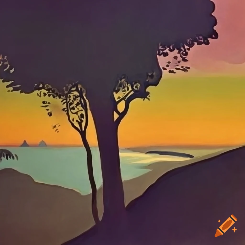 Félix Vallotton's Italian countryside in bright colors, reminiscent of a children's book illustration