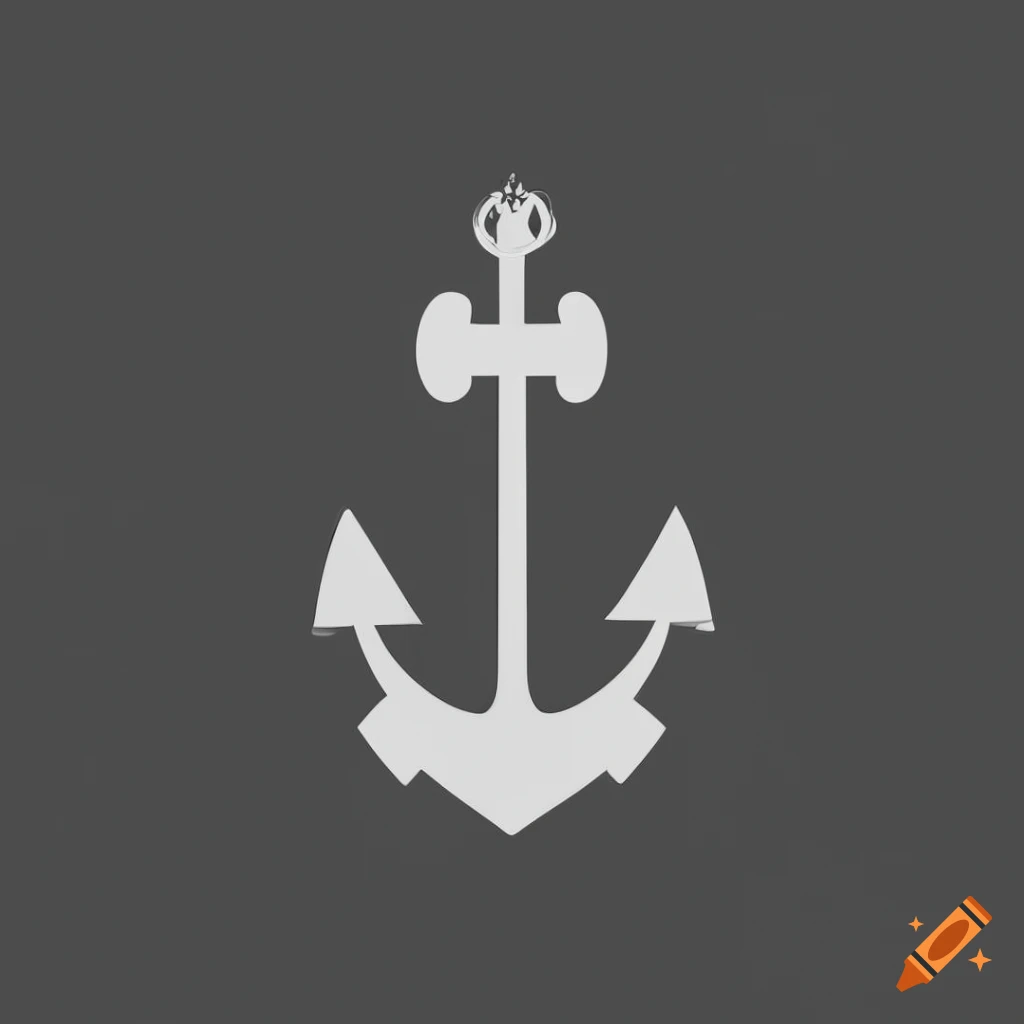 Stylized guitar anchor logo in 2D